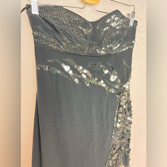 NWT Sheri Bodell silk sequined strapless dress - Picture 7 of 10